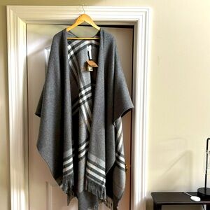 NWT- Burberry reversible cape.